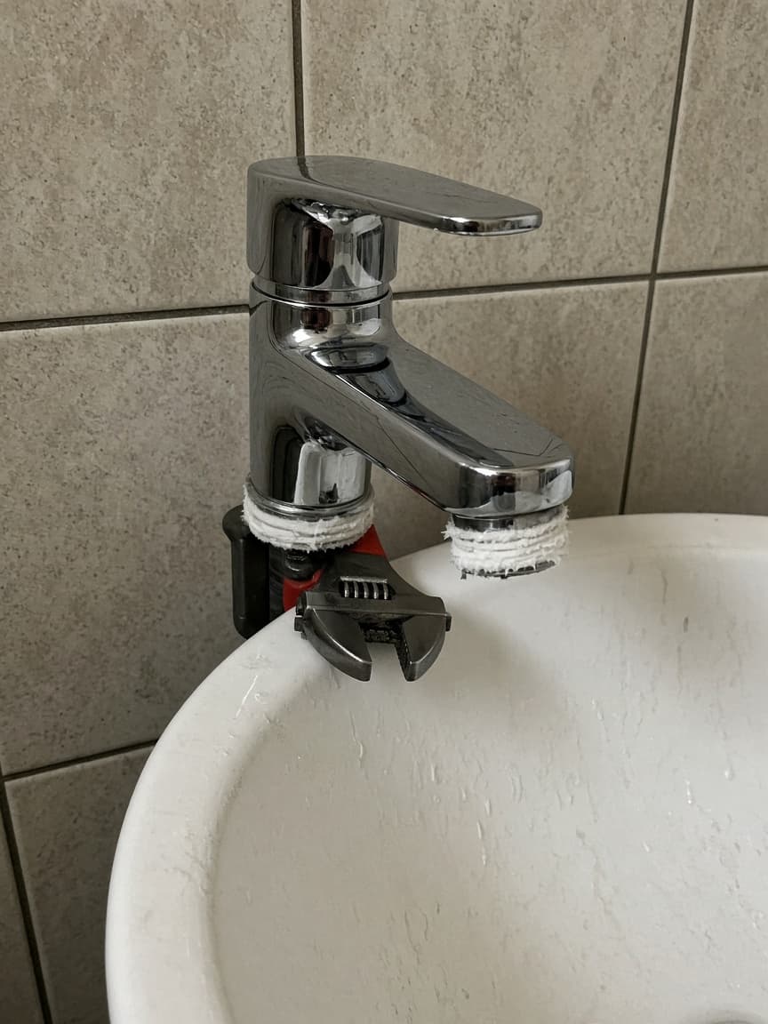 Basin tap job